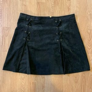 Annabelle Black Suede Pencil Skirt